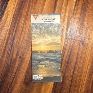 1968 Touraide Map of Far West States